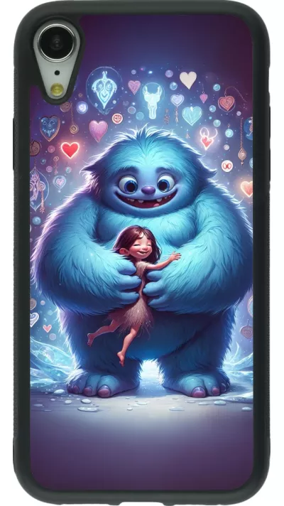 iPhone XR Case Hülle - Silikon schwarz Valentin 2024 Flauschige Liebe