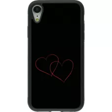 iPhone XR Case Hülle - Silikon schwarz Valentine 2023 attached heart