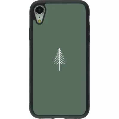 iPhone XR Case Hülle - Silikon schwarz Christmas 22 minimalist tree