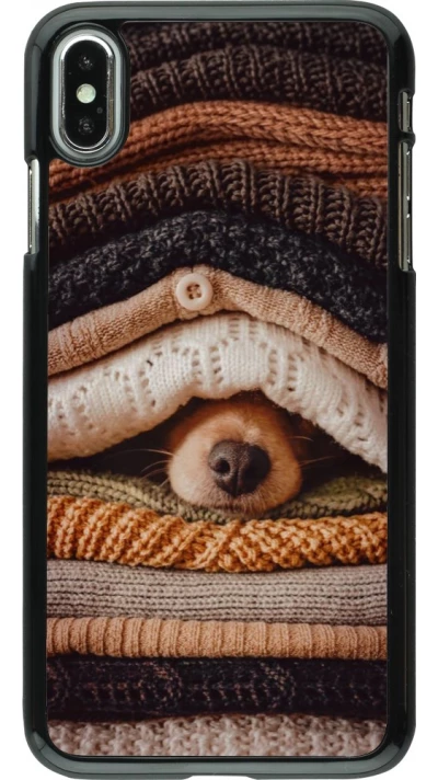 Coque iPhone Xs Max - Autumn 26 Dog under the covers