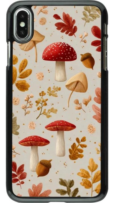 Coque iPhone Xs Max - Autumn 26 Mushrooms and leaves