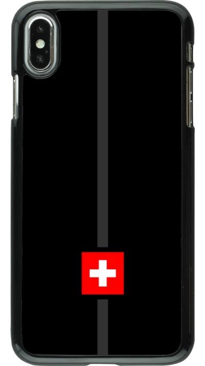 iPhone Xs Max Case Hülle - Kanton CH schwarz