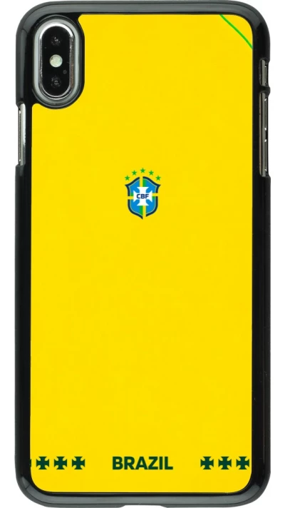 Coque iPhone Xs Max - Maillot de football Bresil 2026 personnalisable