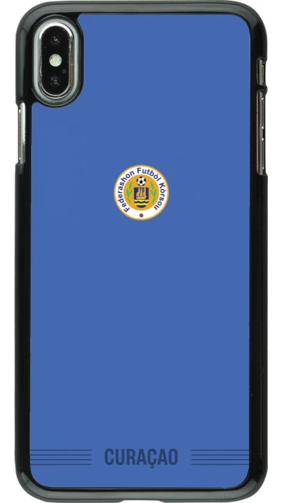 Coque iPhone Xs Max - Maillot de football Curaçao 2026 personnalisable