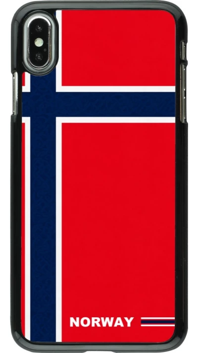 iPhone Xs Max Case Hülle - Norwegen 2026 personalisierbares Fussballtrikot