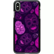 iPhone Xs Max Case Hülle - Halloween 2023 pink skulls