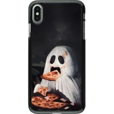 Coque iPhone Xs Max - Halloween 2026 Ghost eating pizza