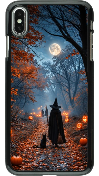 Coque iPhone Xs Max - Halloween 2026 Witch with a cat