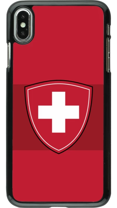 iPhone Xs Max Case Hülle - Hockey World Championship Ecusson Suisse