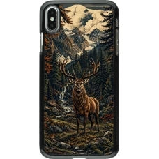 iPhone Xs Max Case Hülle - Linocut Reh