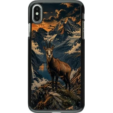 iPhone Xs Max Case Hülle - Linocut Gämse