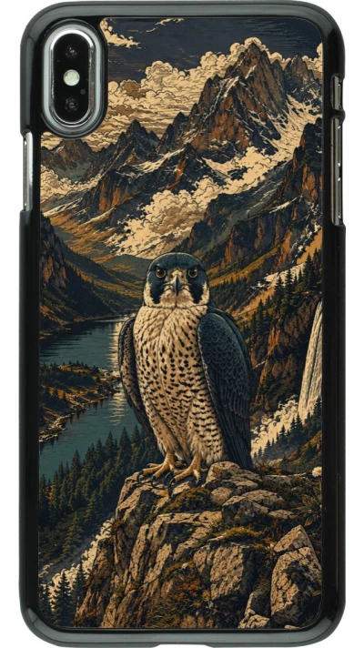 Coque iPhone Xs Max - Linocut Faucun pèlerin