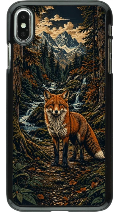 Coque iPhone Xs Max - Linocut Renard