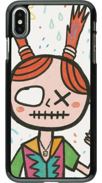 iPhone Xs Max Case Hülle - Little Girl Sketch