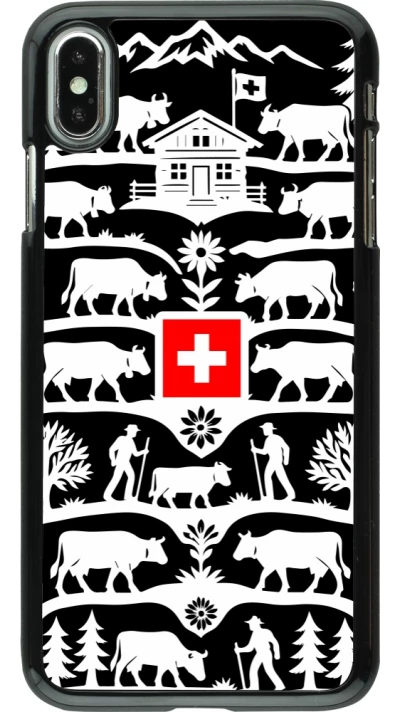 Coque iPhone Xs Max - Poya Suisse 3 noir