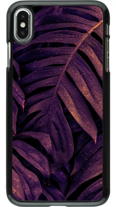 Coque iPhone Xs Max - Purple Light Leaves