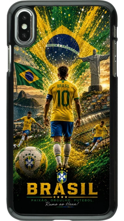 iPhone Xs Max Case Hülle - Fussball Brasilien splash 2026