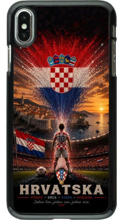 iPhone Xs Max Case Hülle - Fussball Kroatien splash 2026