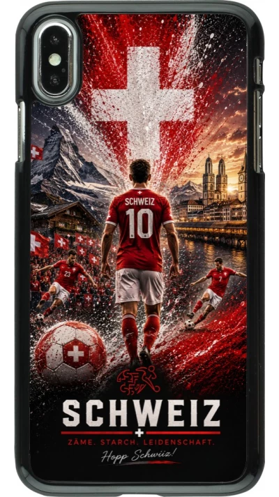 iPhone Xs Max Case Hülle - Fussball Schweiz splash 2026