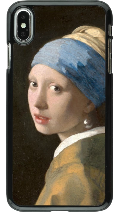 Coque iPhone Xs Max - Tableau art - La Jeune fille à la perle - Johannes Vermeer