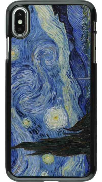 Coque iPhone Xs Max - Tableau art - La Nuit étoilée - Van Gogh