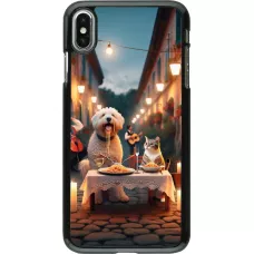 Coque iPhone Xs Max - Valentine 2024 Dog & Cat Candlelight