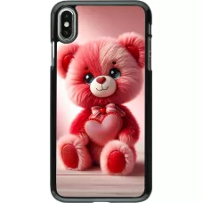 Coque iPhone Xs Max - Valentine 2024 Ourson rose