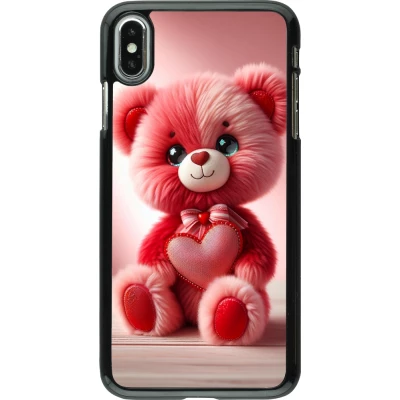 Coque iPhone Xs Max - Valentine 2024 Ourson rose