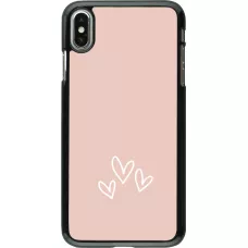 iPhone Xs Max Case Hülle - Valentine 2023 three minimalist hearts