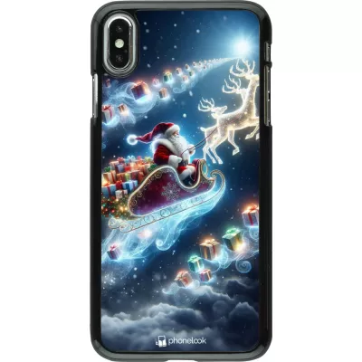 Coque iPhone Xs Max - Noël 2023 Père Noël enchanté
