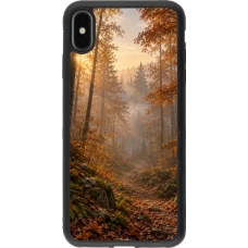 Coque iPhone Xs Max - Silicone rigide noir Autumn 26 Autumn walk
