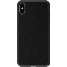 Hülle iPhone Xs Max - Silikon schwarz Carbon Basic