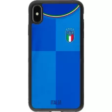 iPhone Xs Max Case Hülle - Silikon schwarz Italien 2022 personalisierbares Fußballtrikot