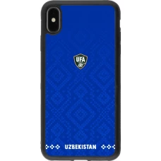 iPhone Xs Max Case Hülle - Silikon schwarz Usbekistan 2026 personalisierbares Fussballtrikot