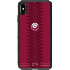 iPhone Xs Max Case Hülle - Silikon schwarz Qatar 2026 personalisierbares Fussballtrikot