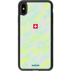 iPhone Xs Max Case Hülle - Silikon schwarz Schweiz Away 2026 personalisierbares Fussballtrikot