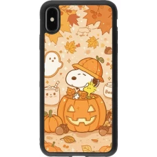 Coque iPhone Xs Max - Silicone rigide noir Halloween 2026 Snoopy Halloween