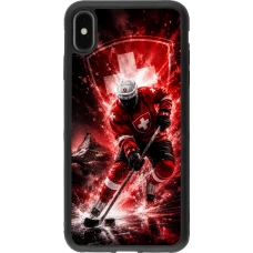 iPhone Xs Max Case Hülle - Silikon schwarz Hockey World Championship Player