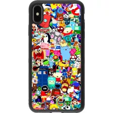 Coque iPhone Xs Max - Silicone rigide noir Mixed cartoons