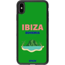 Coque iPhone Xs Max - Silicone rigide noir Pop Summer Destination Ibiza