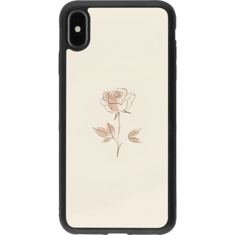 iPhone Xs Max Case Hülle - Silikon schwarz Rosa Sand Minimalistisch