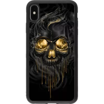 Hülle iPhone Xs Max - Silikon schwarz Skull 02
