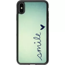Coque iPhone Xs Max - Silicone rigide noir Smile