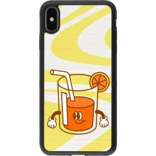 Coque iPhone Xs Max - Silicone rigide noir Summer drink 2026