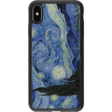 iPhone Xs Max Case Hülle - Silikon schwarz Kunstbild - Sternennacht - Van Gogh