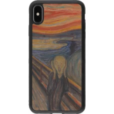 Coque iPhone Xs Max - Silicone rigide noir Tableau art - Le Cri - Edvard Munch