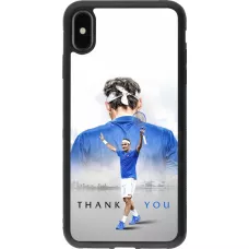 Coque iPhone Xs Max - Silicone rigide noir Thank you Roger