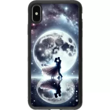 iPhone Xs Max Case Hülle - Silikon schwarz Valentin 2024 Liebe unter dem Mond