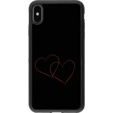 iPhone Xs Max Case Hülle - Silikon schwarz Valentine 2023 attached heart