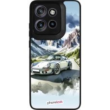 Motorola Moto S50 Case Hülle - Silikon schwarz Porsche 911 Berg Aquarell